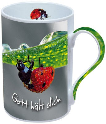 Tasse: Gott hält dich in seiner Hand