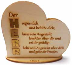 Aaronsegen  -  Fotohalter aus Leichtholz