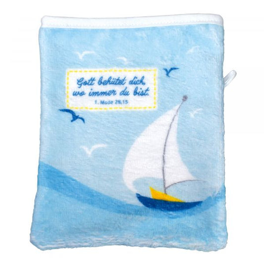 Waschlappen mit Spruch "Gott behütet dich, wo immer du bist"