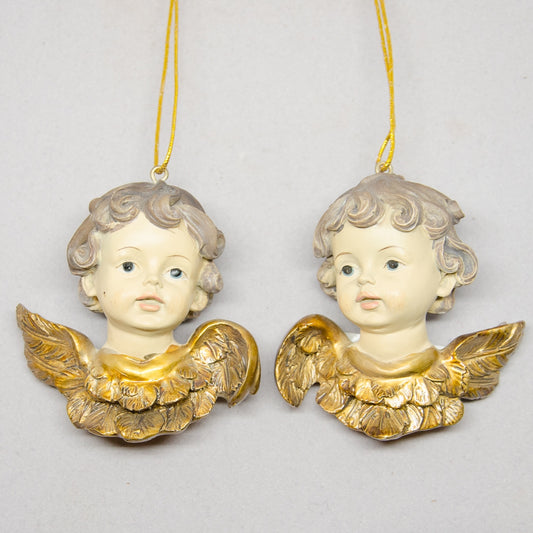 Engelskopf aus Polyresin