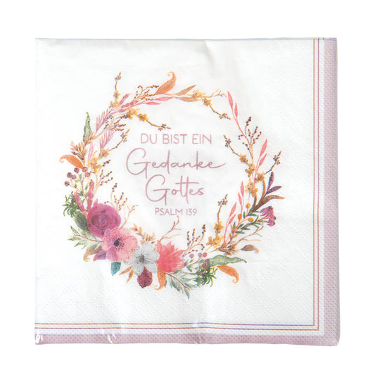 Serviette: Du bist ein Gedanke Gottes