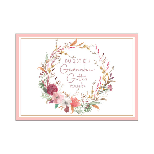 5 x Postkarte Du bist ein Gedanke Gottes
