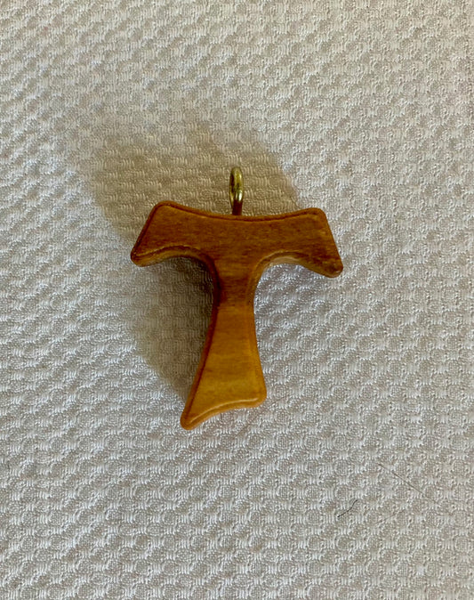 Tau-Kreuz aus Olivenholz  25 Stück-Packung