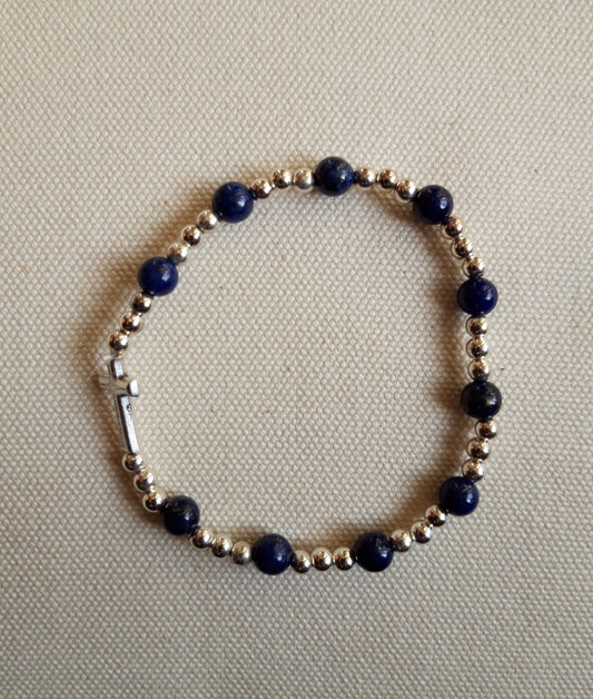 Rosenkranzarmband mit Lapislazuli