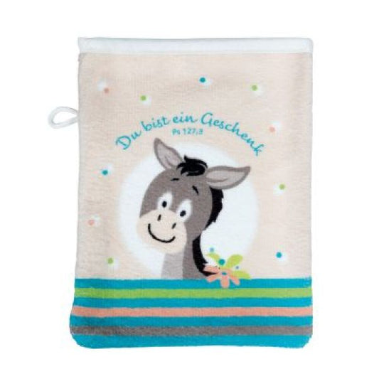 Waschlappen mit Spruch "Du bist ein Geschenk"